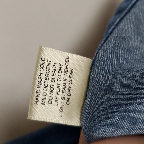 THE Impeccable Pig Chambray Minimalist Beachy Boho Top Small - Picture 5 of 8